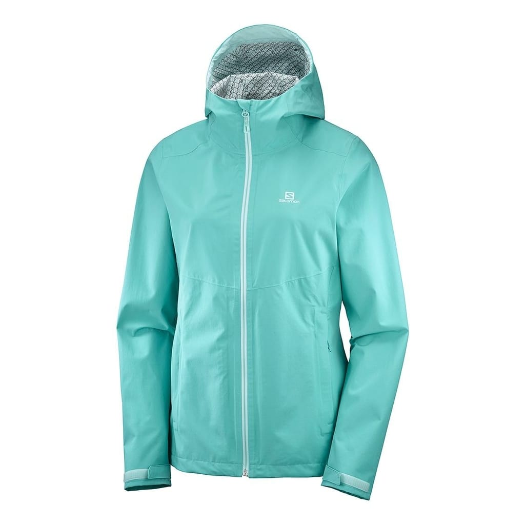 Salomon la cote flex sky blue jacket: women's model jacket