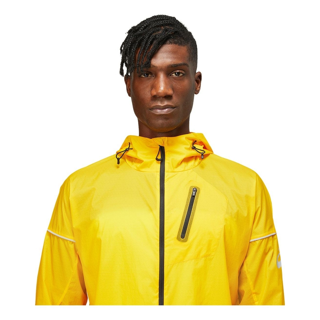 Adidas yellow running jacket discount