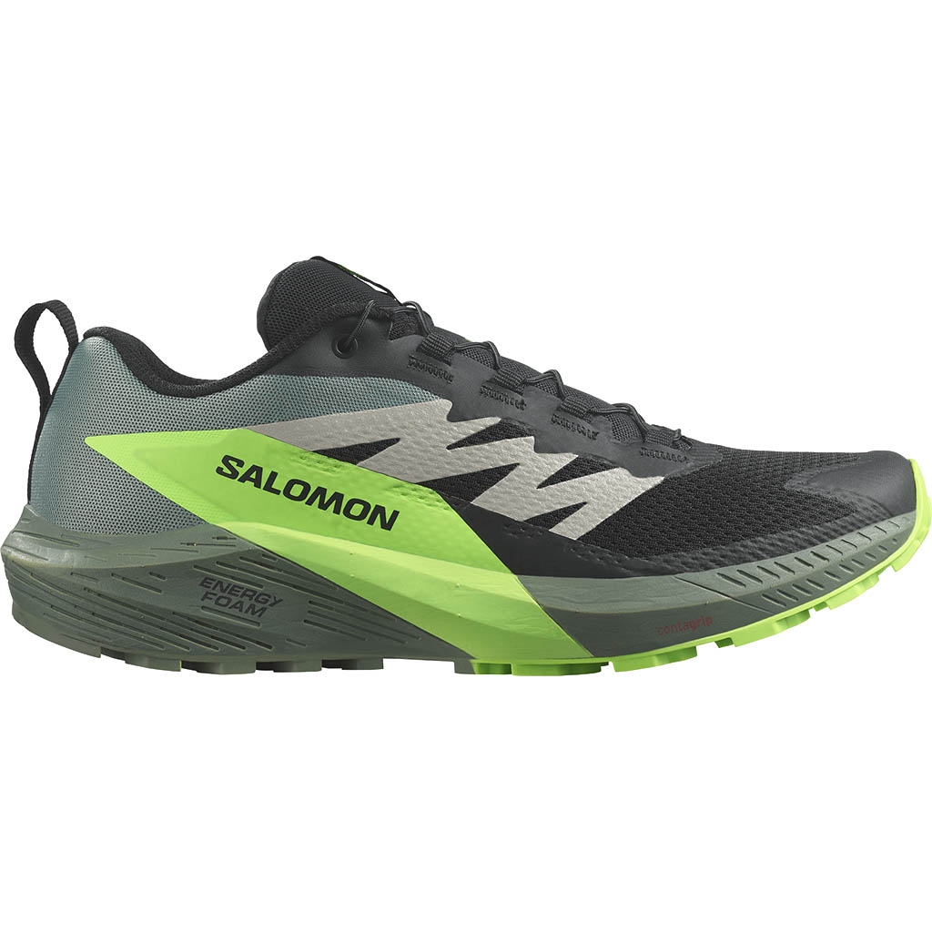 Salomon Sense Ride 5 Ibiza Black Laurel Wreath Green Gecko Lepape