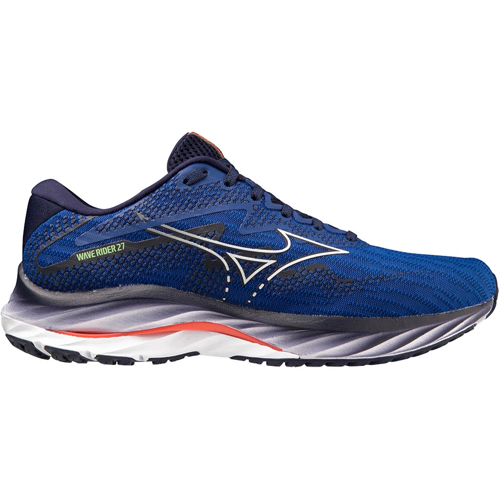 Mizuno Wave Rider 27 Surf The Web.White.Neon Flame Lepape