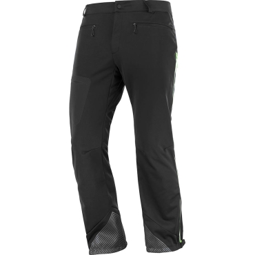 Salomon Mountain Gore Tex Softshell Pant Deep Black.Green Gecko Lepape