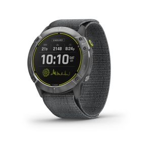 Garmin Enduro - Acier avec (Bracelet Gris UltraFit Nylon) Gris