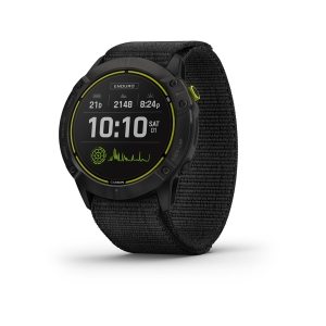 Garmin Enduro - Carbon Gray DLC Titanium avec (Bracelet UltraFit Nylon) Nero