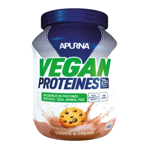 Apurna Vegan Protéines Cookie & Cream - Pot 660 g Mixte