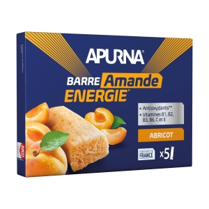 Apurna Barres Energie Etui Fondantes Abricot-Amande - 5 x 25 g