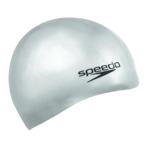 Speedo Moulded Silicone Cap Mann Grau