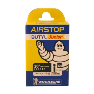 Michelin Chambre à air Airstop 20X1.5/2.1 Valve Schrader 34mm Schwarz