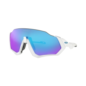 Oakley FLIGHT JACKET White Prizm Sapphire Mann Weiß