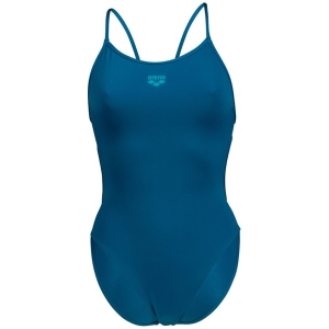 Arena Swimsuit Lace Back Solid Frau Blau