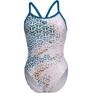 Arena Planet Water Swimsuit Challenge Back Femenino Blanco