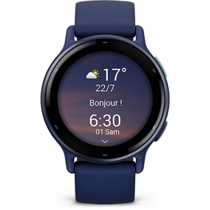 Garmin Vivoactive 5 Metallic Blue avec bracelet bleu marine Bleu