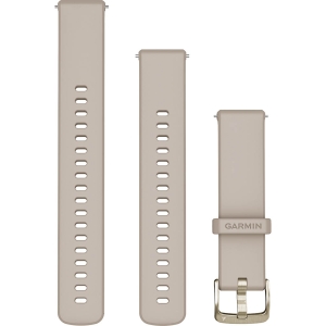 Garmin Bracelet Quick Release/ 18mm/ Silicone/ Lin avec boucle Soft Gold Gemischt Beige