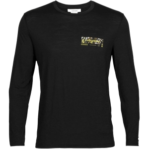 Icebreaker Tech Lite II Short Sleeve Tee Cadence Paths Mann Schwarz