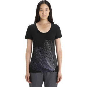 Icebreaker Tech Lite II Short Sleeve Scoop Tee Plume Vrouw Zwart