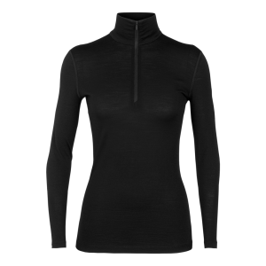 Icebreaker 260 Tech Long Sleeve Half Zip Feminino Preto