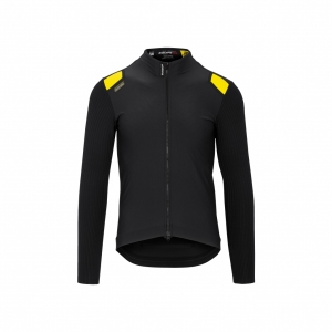 Assos EQUIPE RS Spring Fall Jacket Black Series / Yellow Mann Schwarz