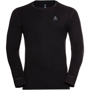 Odlo Base Layer Top Crew Neck Long Sleeve Merino 260 Mann Schwarz