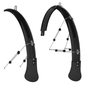 Bontrager Garde-Boue avant + arrière Route (pour pneus 18-25) Mixte Noir