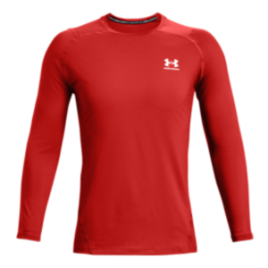 Under Armour HeatGear Armour Fitted Long Sleeve Uomo Lampone
