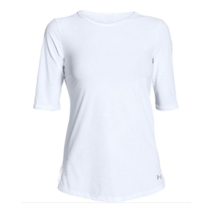 Under armour Coolswitch Run Elbow Short Sleeve Femme Blanc