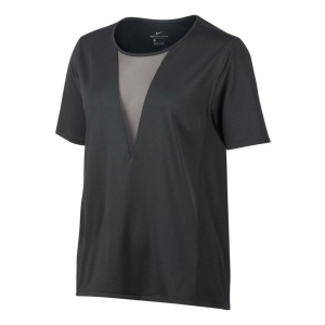 Nike Zonal Cooling Relay Mesh Top Vrouw Antraciet