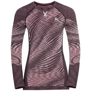 Odlo Base Layer Top Crew Neck Long Sleeve Blackcomb Eco Frau Grau