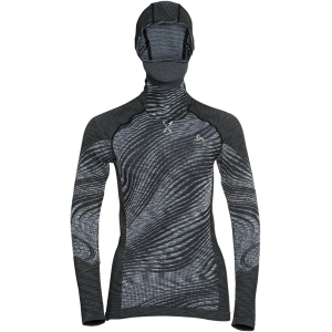 Odlo Blackcomb Eco Base Layer Top With Facemask Long Sleeve Femme Blanc