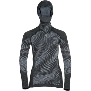 Odlo Blackcomb Eco Base Layer Top With Facemask Long Sleeve Frau Weiß