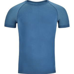 Odlo T-Shirt Manches Courtes Performance Light E Hombre Azul