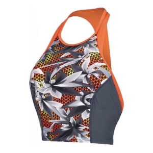 Speedo Hydra Fizz Racerback Tankini Femme Gris