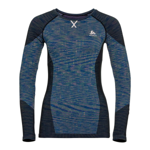 Odlo Base Layer Top Crew Neck Long Sleeves Blackcomb Femenino Azul