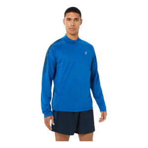 Asics Icon Long Sleeve 1/2 Zip Homme Bleu