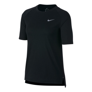 Nike Breathe Tailwind Top short Sleeves Femenino Negro