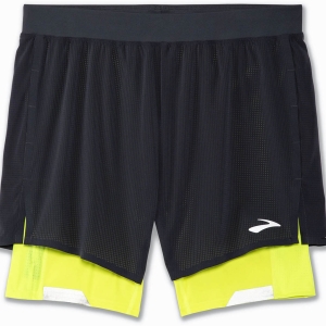 Brooks running Run Visible 5” 2in1 Short Homme Noir