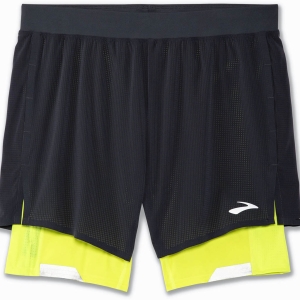 Brooks running Run Visible 5” 2in1 Short Hombre Negro