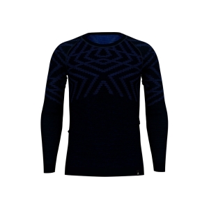 Odlo T-Shirt Manches Longues Natural + Kinship Warm Mannen Zwart