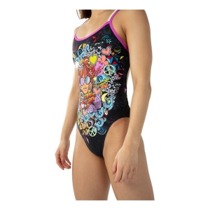 Speedo Hippy Chick Dreams Placement Double Crossback Vrouw Zwart