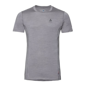 Odlo Base Layer Top Crew Neck Short Sleeve Merino 130 Men Grey