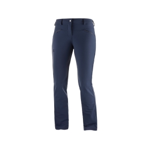 Salomon Wayfarer Straight Warm Pant Frau Marineblau