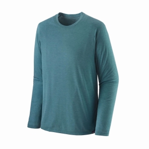 Patagonia Long Sleeve Cap Cool Trail Shirt Uomo Blu