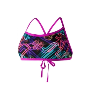 Speedo Kanji Neon Cross Tieback Top Frau Rose