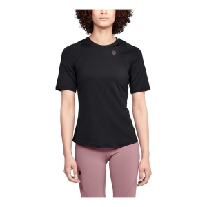 Under Armour Rush Short Sleeves Vrouw Zwart