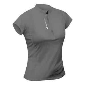 Raidlight Activ Run Short Sleeve Shirt Mid Zip Femenino Negro