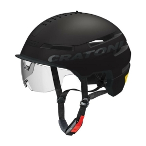 Cratoni SMARTRIDE (VAE 45K/H) VISIERE LED Negro mate