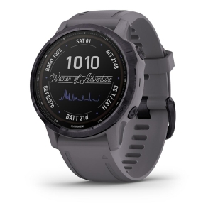 Garmin Fénix 6S Pro Solar Amethyste (Bracelet Schiste) Grau