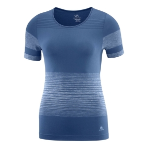 Salomon Elevate Move'On T-Shirt Femenino Azul
