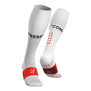 Compressport Full Socks Run Blanc