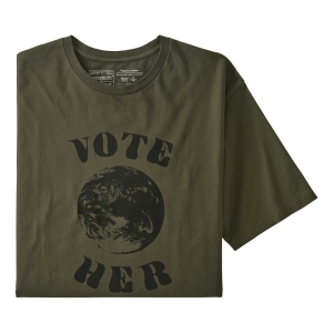 Patagonia Vote Her Organic T-Shirt Homme Brun