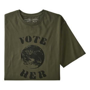 Patagonia Vote Her Organic T-Shirt Masculino Castanho