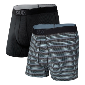 Saxx Quest Boxer Brief Fly 2 Pack Men Black